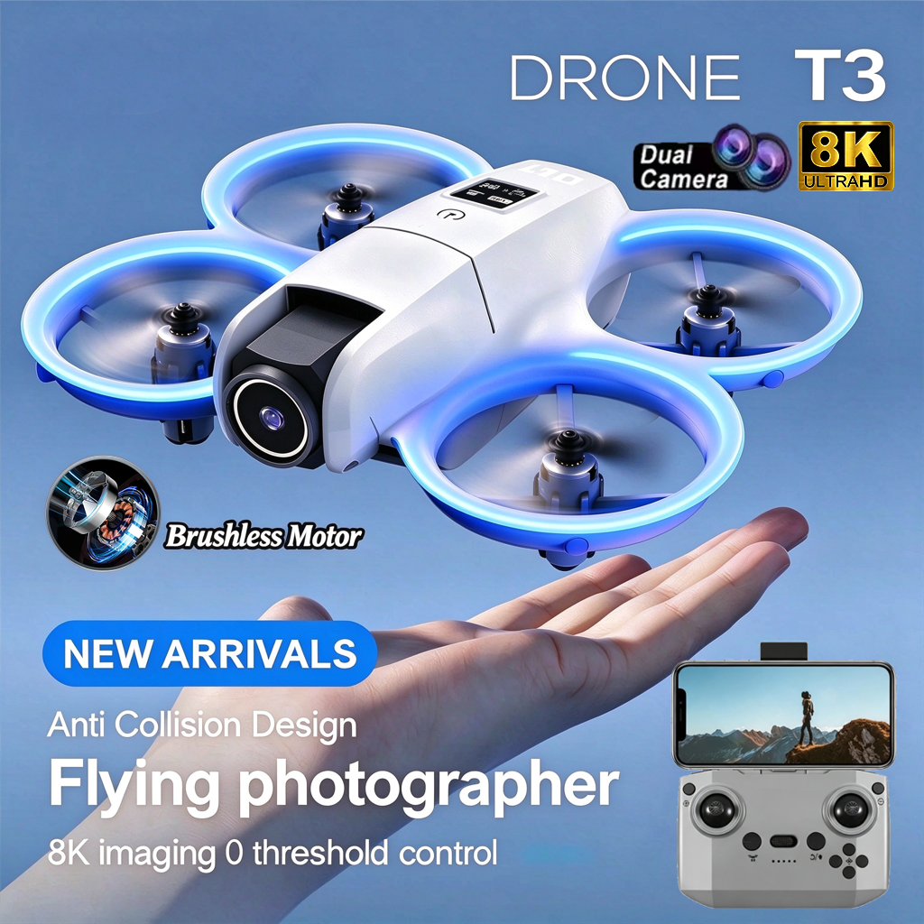 Dji Mini Drone - 2026 Upgraded T3 Drone HD Dual