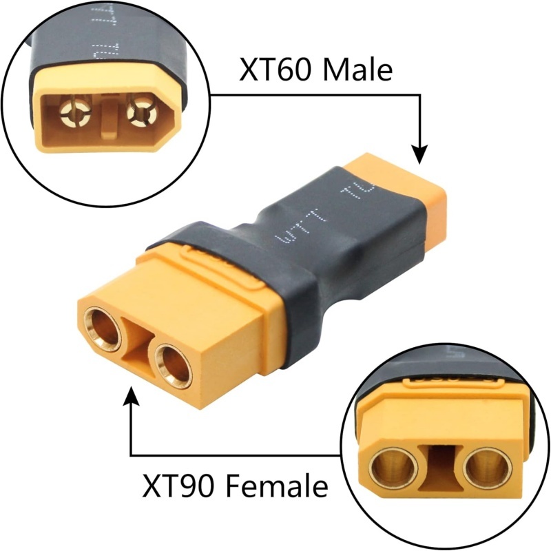 2PCS XT90 to XT60 Adapter Male - Drone Battery Charger ulasan dan harga