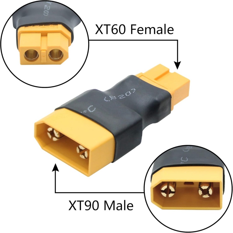 2PCS XT90 to XT60 Adapter Male - Drone Battery Charger ulasan dan harga