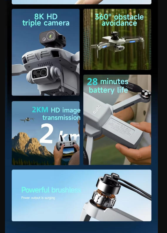 Large GPS Screen Dron Aerial B - 4 In 1 Esc ulasan dan harga