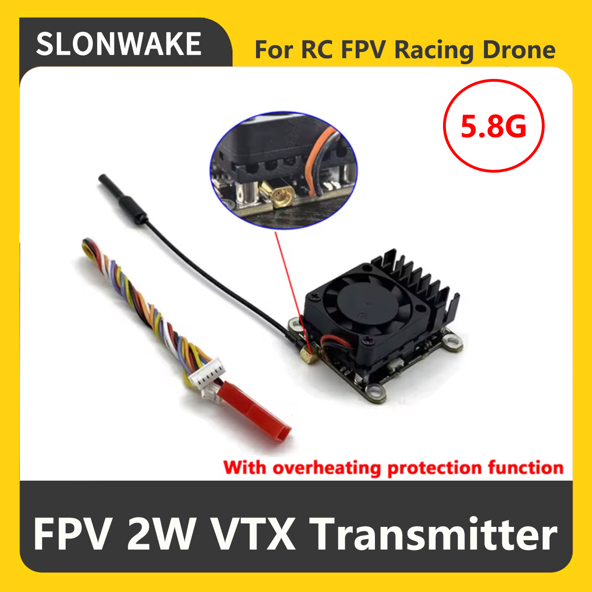 SLONWAKE 5.8G 2000mW FPV VTX T - Fpv Camera ulasan dan harga