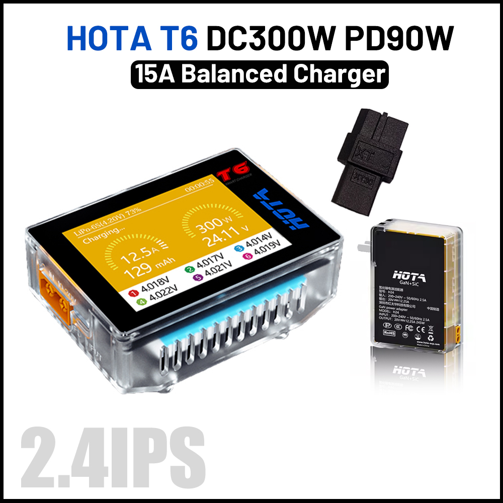 HOTA T6 300W Intelligent Charg - Balance Charger Rc ulasan dan harga